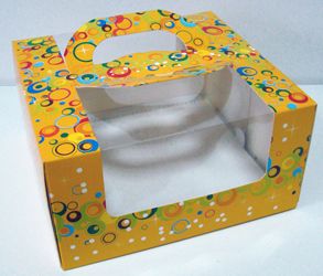 Картонная коробочка для пирожных и кексов