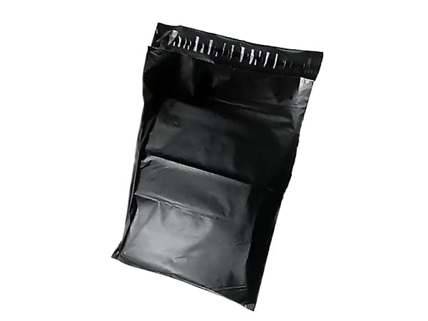 картинка Курьер-пакет ПВД ЭКО чёрный 190x240+40мм (50мкм) без кармана