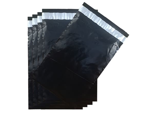 картинка Курьер-пакет ПВД ЭКО чёрный 110x210+40мм (50мкм) без кармана