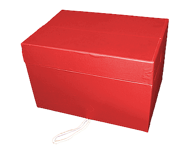 Короб архивный со съёмной крышкой бумвинил красный