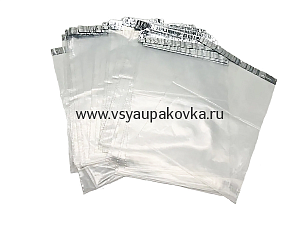 картинка Прозрачный курьер-пакет Стандарт 50мкм 100*150+40мм без кармана